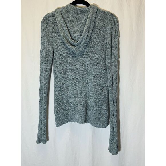 BCBG Maxazria Knit Cardigan Sweater Boho‎ Teal Large G10 - Picture 4 of 5